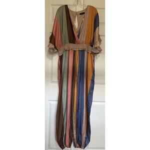 ColorBlock Jumpsuit by GoodTimeusa Womens Plus Size 3XL Fall Colors Resort Vacay